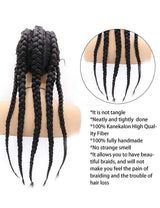 30 INCH Lace Front Hand 4 Dutch Braids Cornrow Braided-3-8