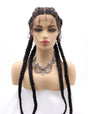 30 INCH Lace Front Hand 4 Dutch Braids Cornrow Braided-4