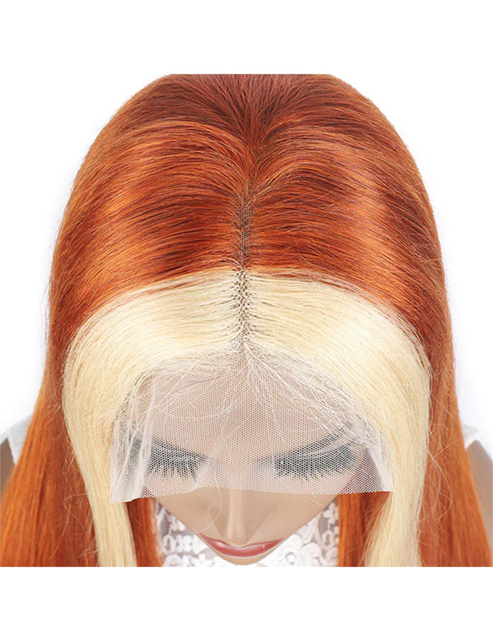 30 Inch Ginger Blonde Wig Straight Human Hair Wigs 13x4 Lace Front Wigs 200% Density-2