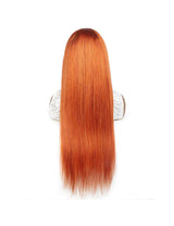 30 Inch Ginger Blonde Wig Straight Human Hair Wigs 13x4 Lace Front Wigs 200% Density-5