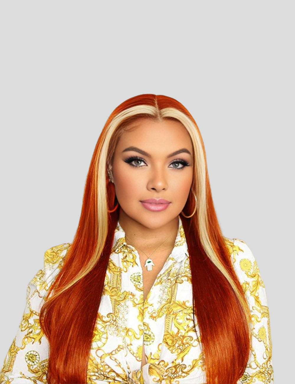 30 Inch Ginger Blonde Wig Straight Human Hair Wigs 13x4 Lace Front Wigs 200% Density