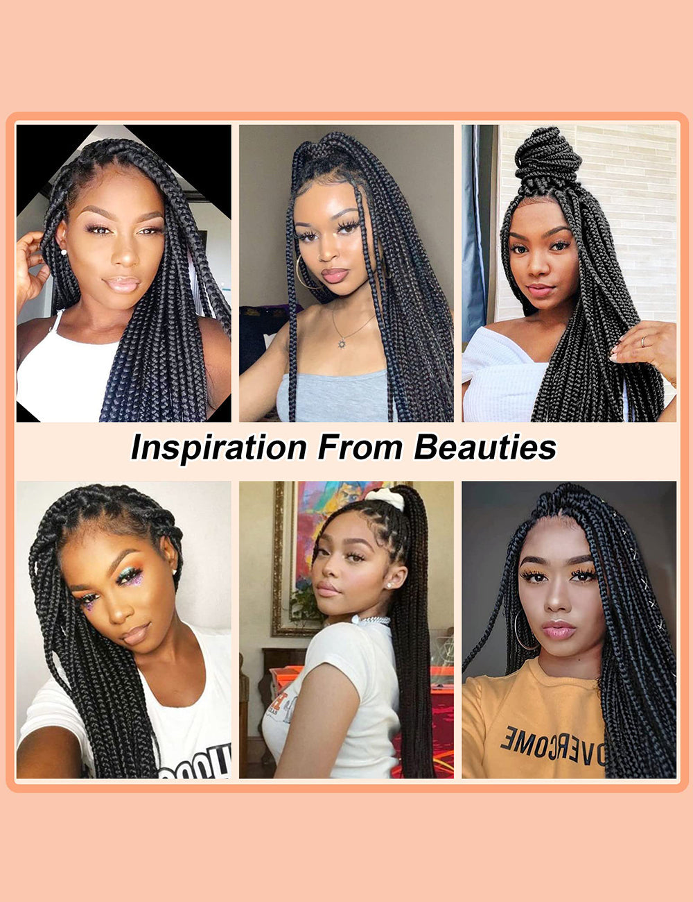 31 Inch Knotless Box Lace Front Braided Wigs-7