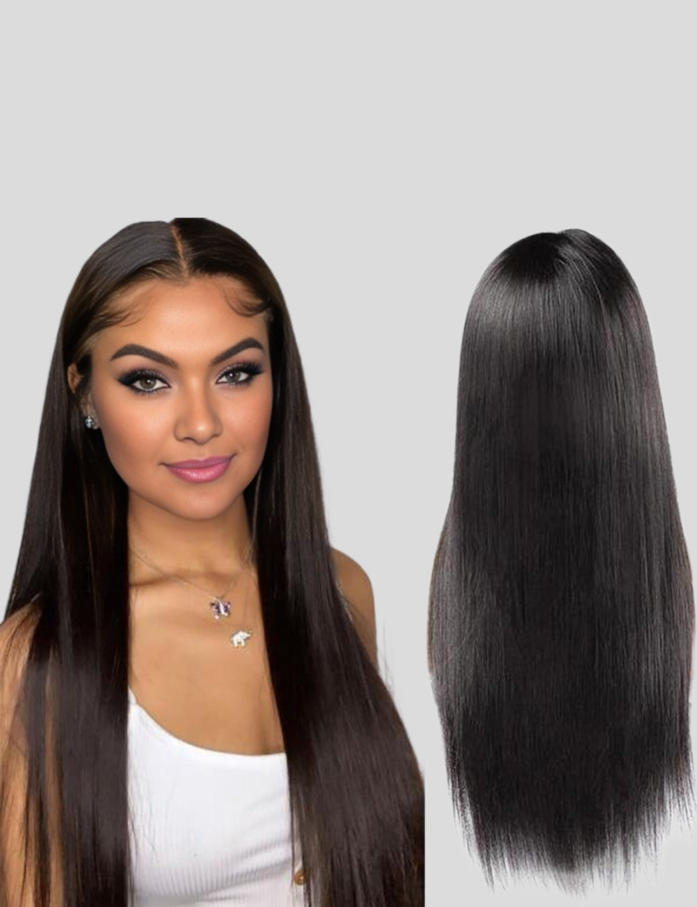 360 Frontal Wig 150% Density Straight Hair Lace Frontal Human Hair Wigs With Baby Hair