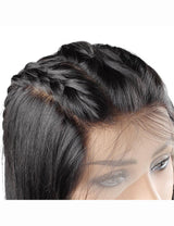 360 Lace Front Wigs With Baby Hair 30Inch Indian Straight HD Human Hair Lace Frontal Wig-5