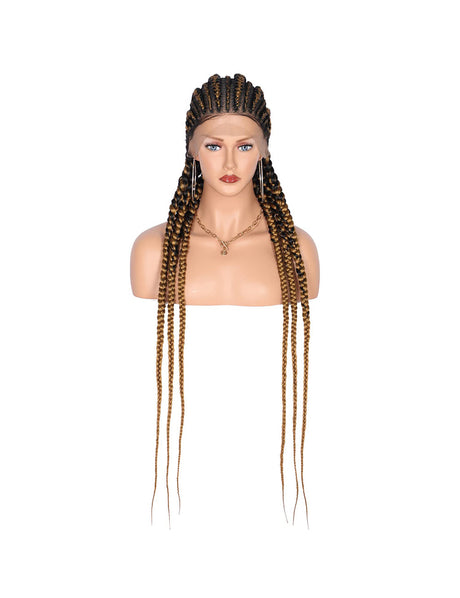 36 INCH Full Lace Front Cornrow Braided Wigs-13