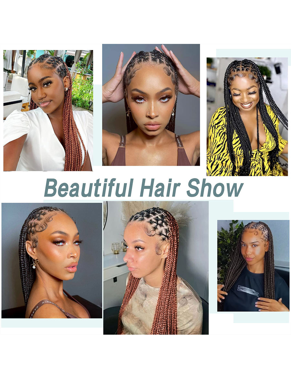 36 Inch Knotless Full Double Lace Box Braided Wigs-8