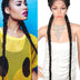 36 Inch Lace Front 2 Dutch Braids Cornrow Braided Wigs-1