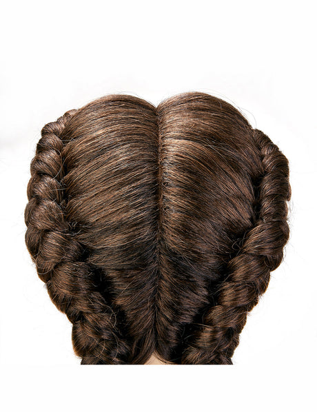 36 Inch Lace Front 2 Dutch Braids Cornrow Braided Wigs-12