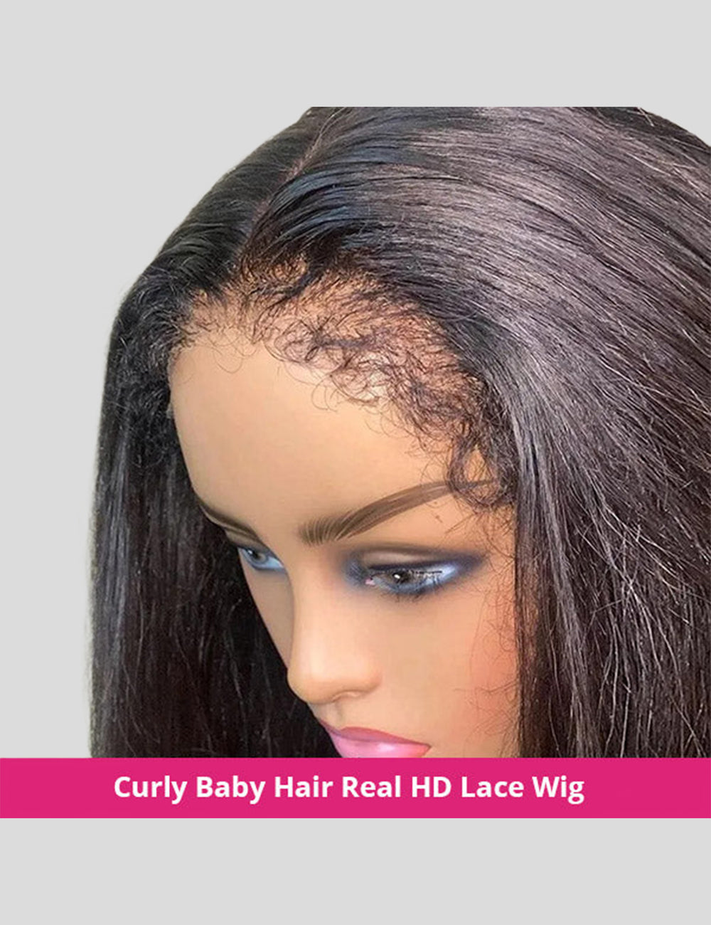 4C Edges Hairline 13x4 HD Straight Lace Frontal Wig Human Hair Wig with Realistic Hairline-3