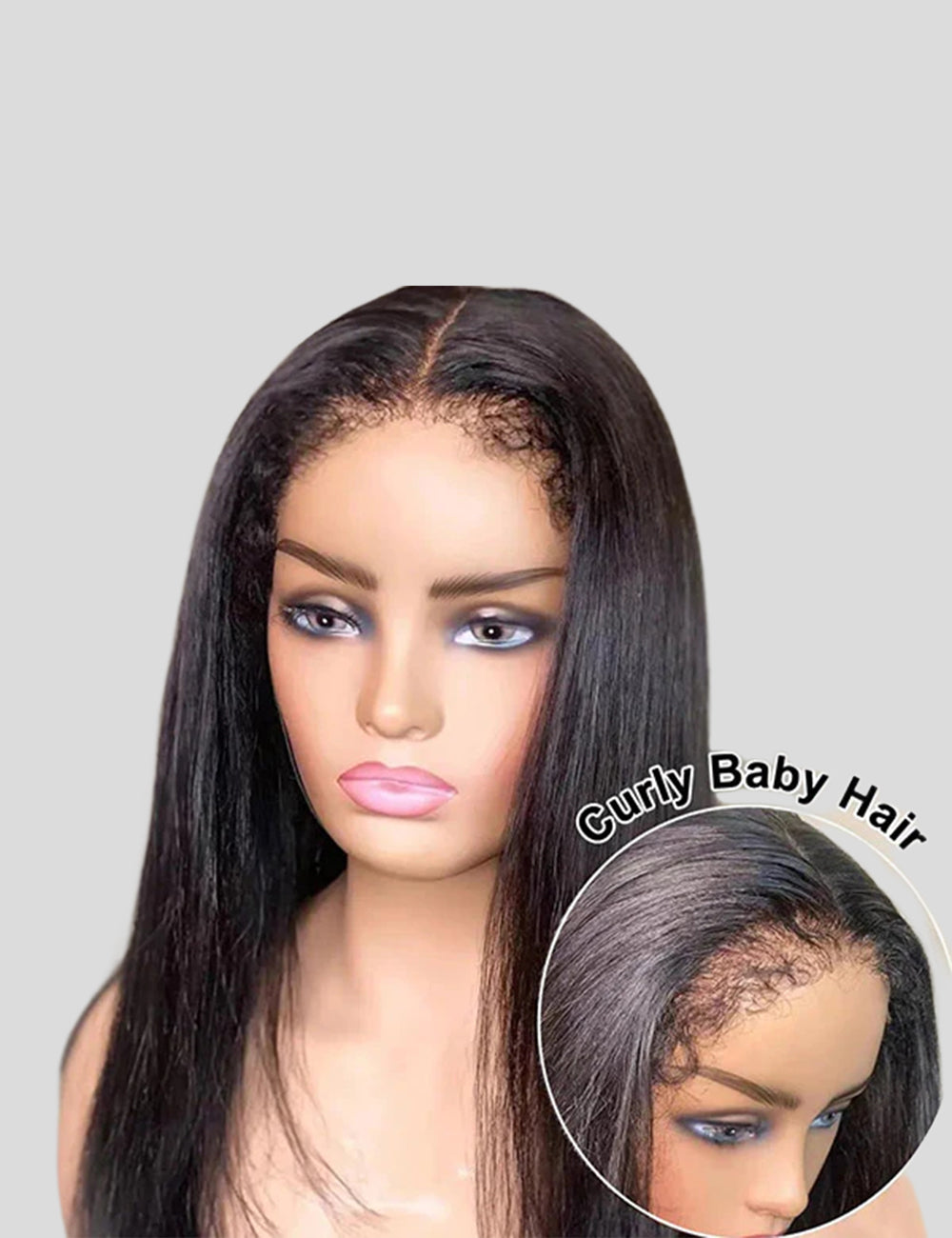 4C Edges Hairline 13x4 HD Straight Lace Frontal Wig Human Hair Wig with Realistic Hairline-4
