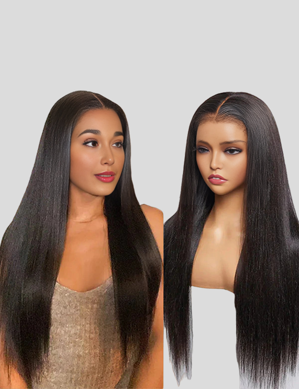 4C Edges Hairline 13x4 HD Straight Lace Frontal Wig Human Hair Wig with Realistic Hairline
