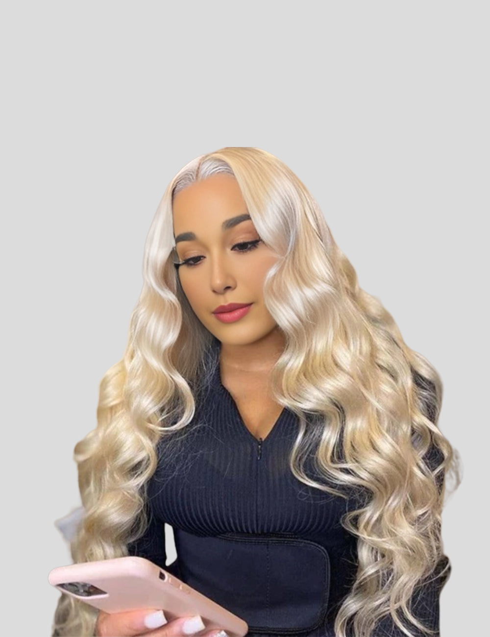 613 Blonde Wig Body Wave Human Hair Wigs 4x4 Lace Closure Wig With Natural Hairline-3