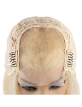 613 Closure Wig Honey Blonde Lace Wig 4x4 Lace Closure Wig Straight Human Hair Wigs-4