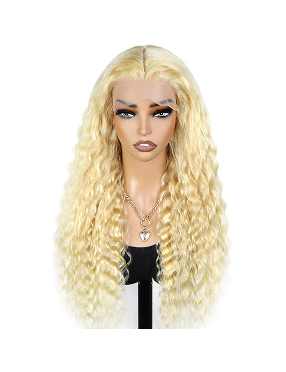 613 Deep Wave Wig Blonde Human Hair Lace Front Wigs HD Transparent 13x4 Lace Front Wig-4