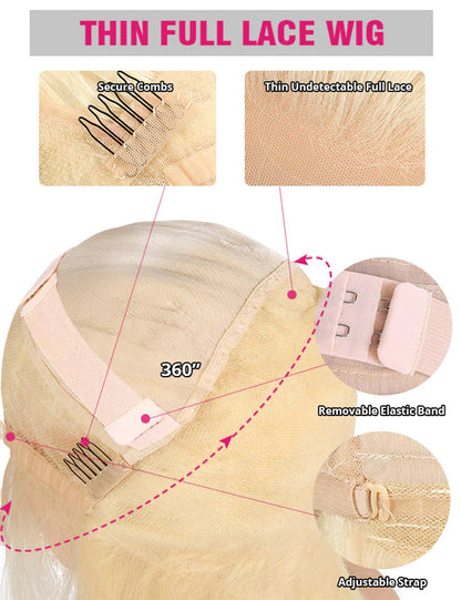 613 Full Lace Human Hair Wigs HD Transparent Lace Straight Human Hair Wigs With Baby Hair-2-4