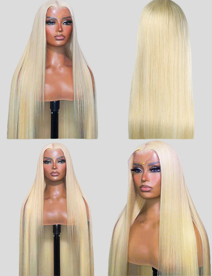 613 Full Lace Human Hair Wigs HD Transparent Lace Straight Human Hair Wigs With Baby Hair-2