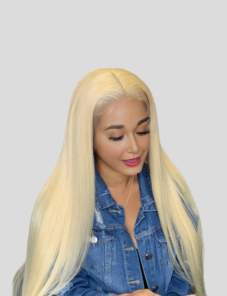 613 Lace Front Wig Honey Blonde Wig Straight Hair Wig HD Transparent Lace Wigs Body Wave Glueless Human Hair Wig-1