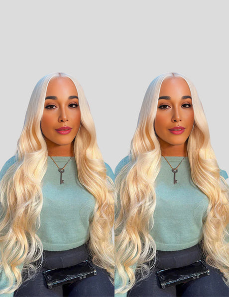 613 Lace Front Wig Honey Blonde Wig Straight Hair Wig HD Transparent Lace Wigs Body Wave Glueless Human Hair Wig-4