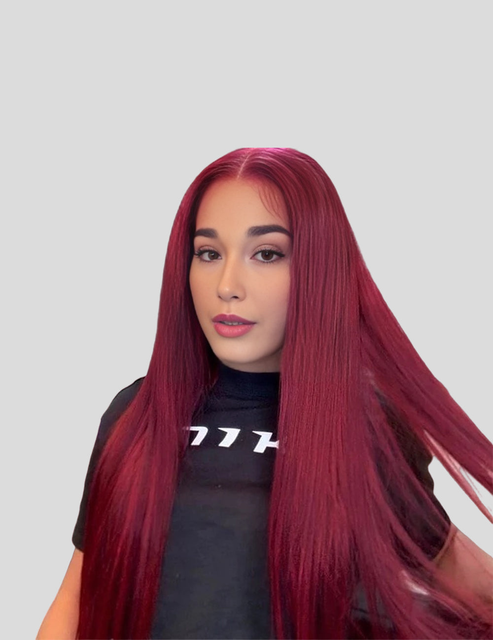 99J Burgundy Lace Wig Transparent T Lace Part Wig Straight Human Hair Wigs Beauty