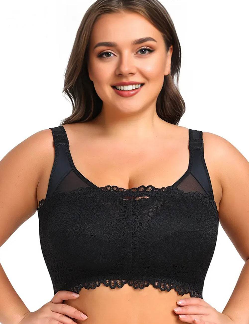9XL Women Plus Size Black Full Cup Thin Bra for Side Breasts | PRUSES - PRUSES