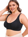 9XL Women Plus Size Front Closure Posture Wireless Back Support Bra | PRUSES-2