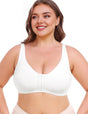 9XL Women Plus Size Front Closure Posture Wireless Back Support Bra | PRUSES