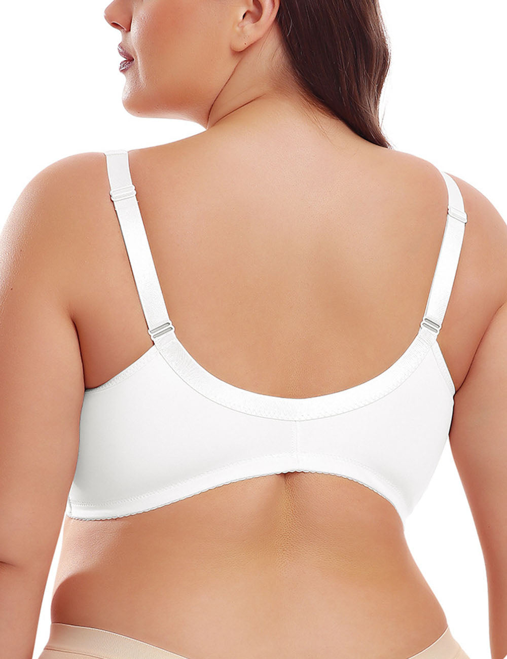 9XL Women Plus Size Lace Front Button Thin Bra | PRUSES-2