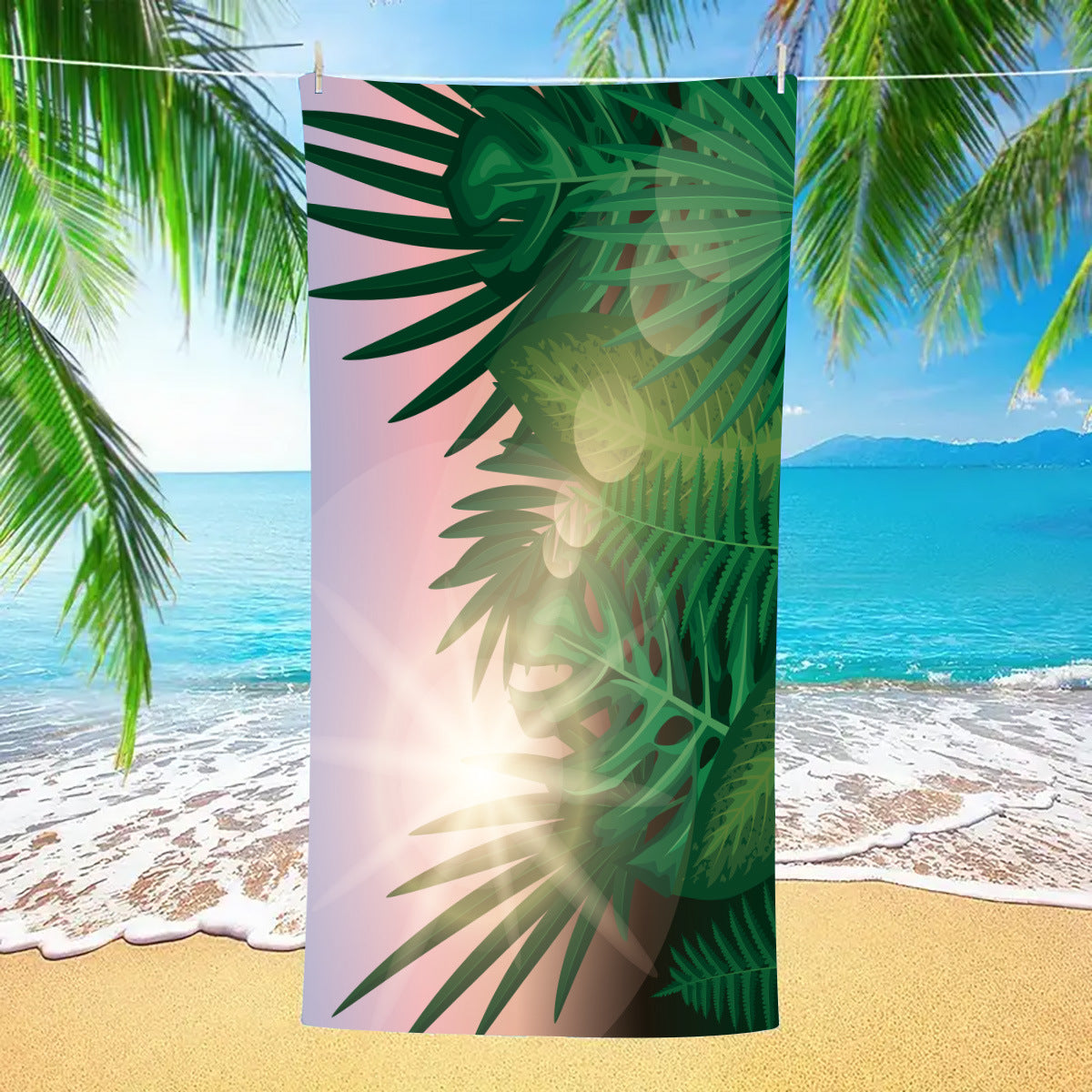 Absorbent_Leaf_Double-Faced_Fleece_Beach_Towel_PRUSES_7