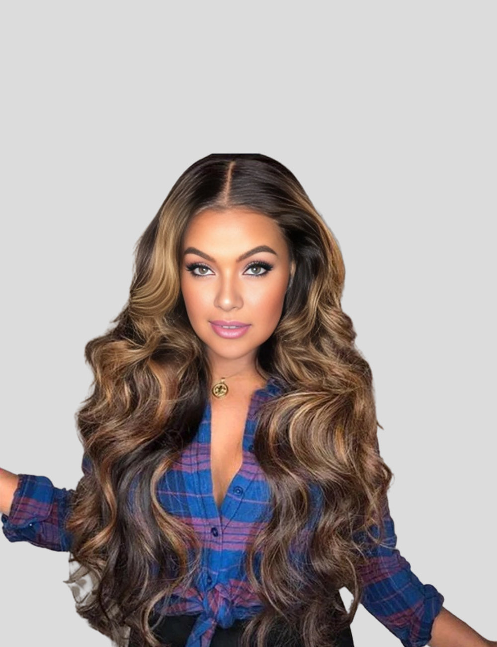 Balayage Highlight Wig 13x4 Lace Front Wig Body Wave Lace Frontal Human Hair Wigs P4/27-2