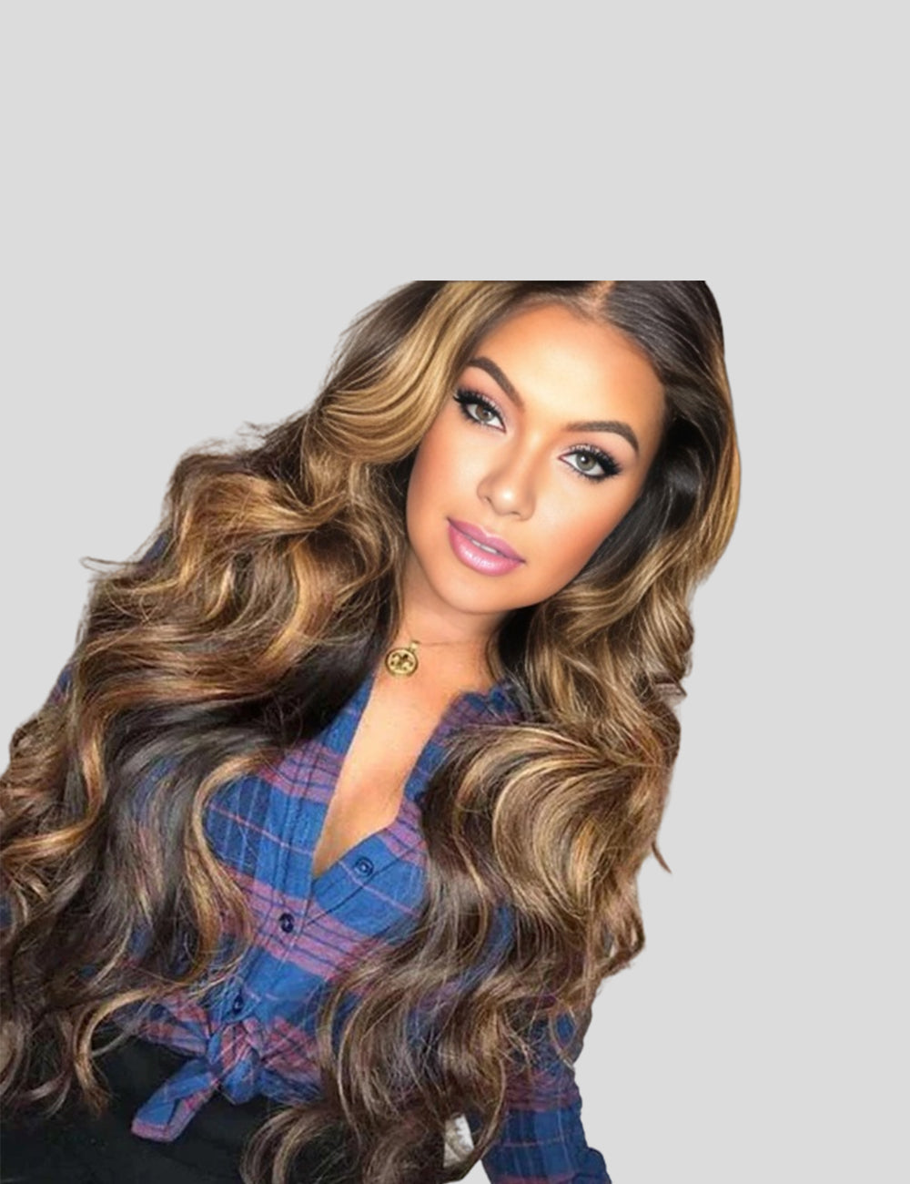 Balayage Highlight Wig 13x4 Lace Front Wig Body Wave Lace Frontal Human Hair Wigs P4/27-3