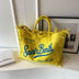 Beach Large Capacity Handmade Tassel Print Tote Bag |PRUSES-6