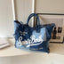 Beach Large Capacity Handmade Tassel Print Tote Bag |PRUSES-7