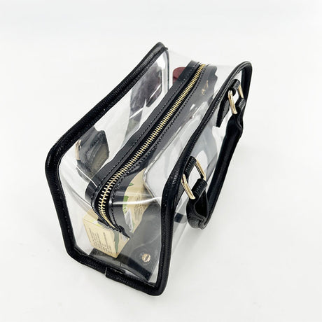Black Clear Top Handle Crossbody Purse Transparent Jelly Bags| PRUSES-5