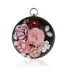 Black Floral Evening Bag Rhinestone Round Clutch Bag | PRUSES