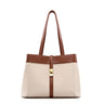 Black Genuine Leather Big Totes Twist Lock Handbags For Work | PRUSES-5