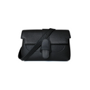 Black Leather Convertible Flap Crossbody Belt Bag Retro Handbags | PRUSES