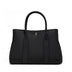 Black Leather Tote Bag Wide Strap Crossbody Bucket Bags | PRUSES-8