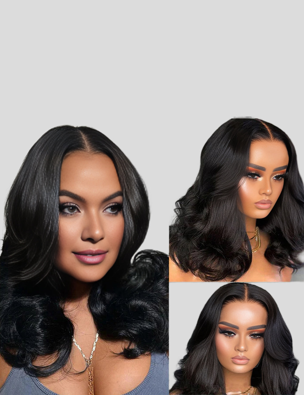 Black Natural Black Body Wave Bob Wig 13x4 Lace Frontal Wig