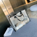 Black PVC Clear Tote Bag Summer Beach Bag| PRUSES-1