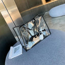 Black PVC Clear Tote Bag Summer Beach Bag| PRUSES-3