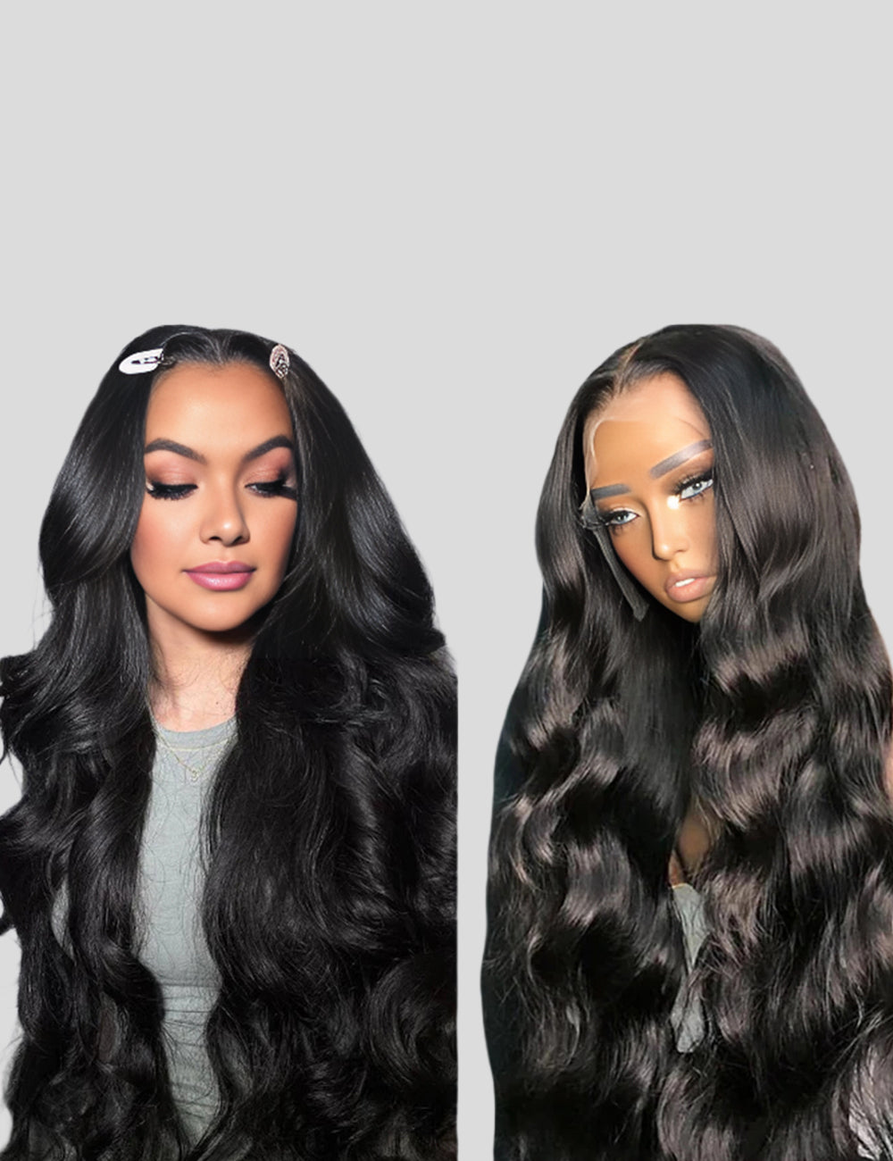 Black Pre Plucked Glueless Body Wave 13x4 Lace Frontal Wig