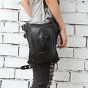 Black Punk Motorcycle Bag Women‘s Waist Bags | PRUSES-1
