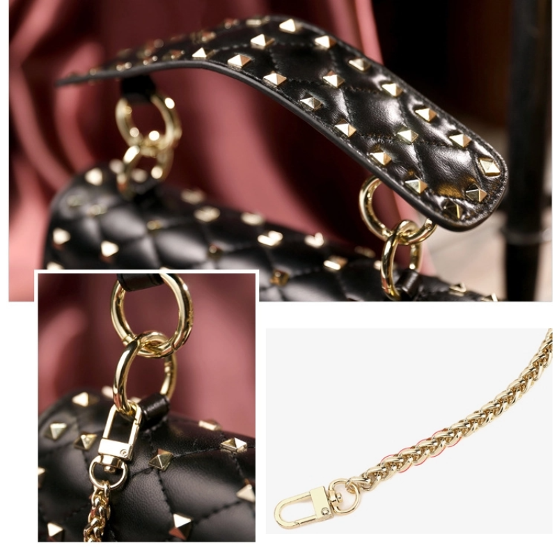 Black_Rockstud_Leather_Quilted_Handbags_Foldover_Crossbody_Chain_Bags