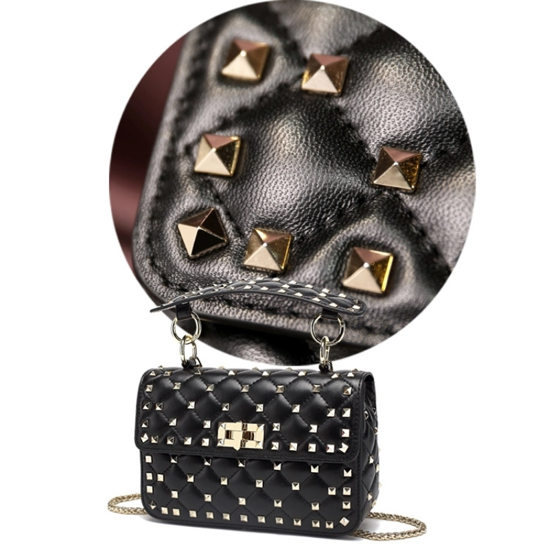 Black_Rockstud_Leather_Quilted_Handbags_Foldover_Crossbody_Chain_Bags_1