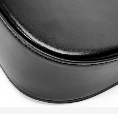 Black Smooth Leather Shoulder Hobo Bags Trend Handbags | PRUSES-5