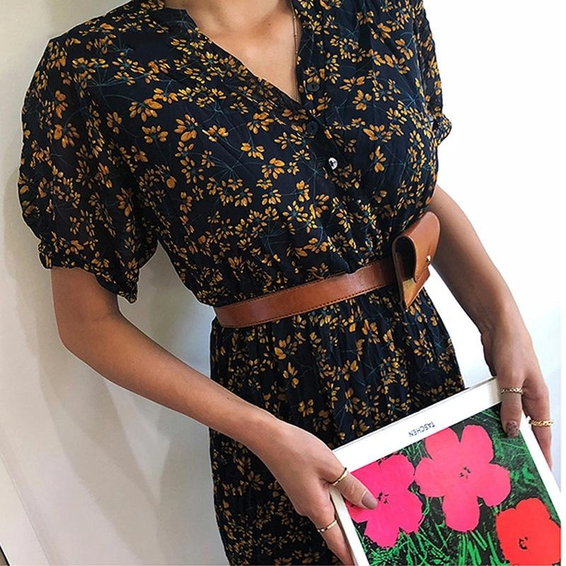 Black Vegan Leather Waist Bag Fashion Mini Fanny Pack-3
