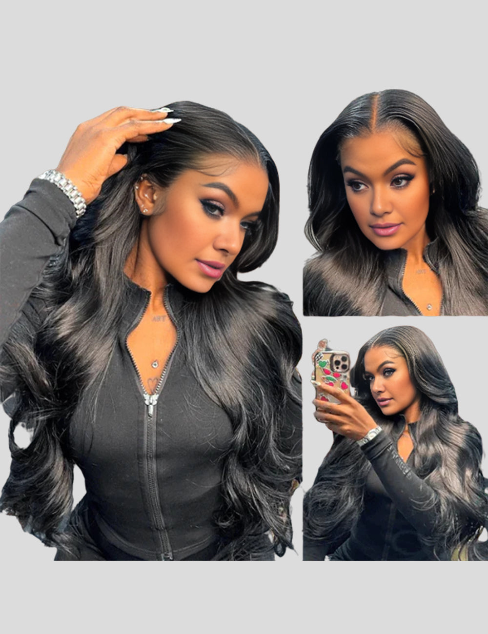Body Wave Lace Front Wig HD Lace Frontal Wig Unprocessed Glueless Human air Wigs-4