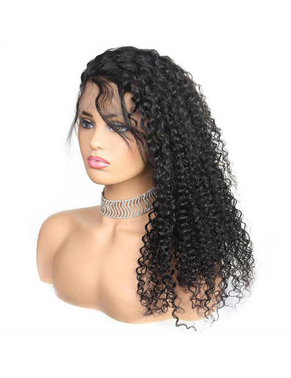 Brazilian Curly Hair Wig 4x4 Lace Closure Wig 250% Density Kinky Curly Human Hair Lace Wigs-1