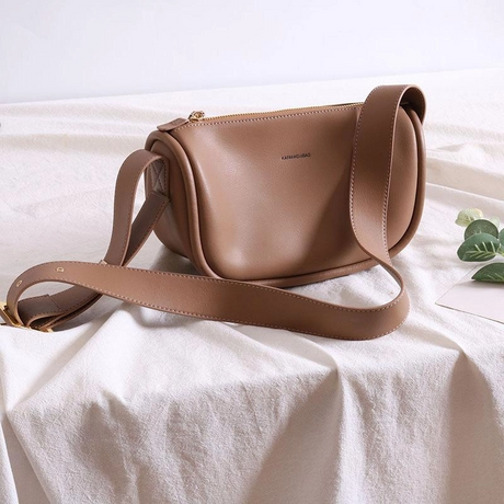 BrownLeather Vinatge Waist Bag Wide Strap Crossbody Bags | PRUSES-1