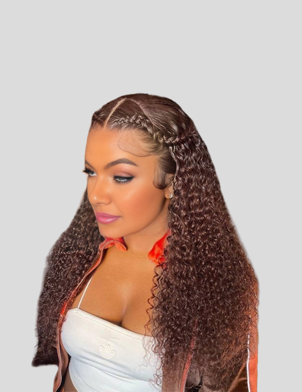 Brown Colored Human Hair Wigs Water Wave HD 13x4 Lace Front Wigs 180% Density Colored Wigs For Black Women-3